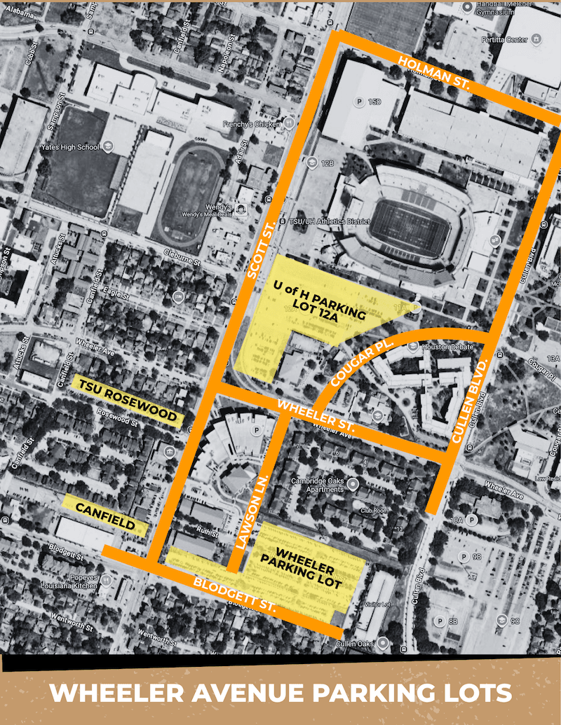 Wheeler Avenue Baptist Church Parking Lots Map