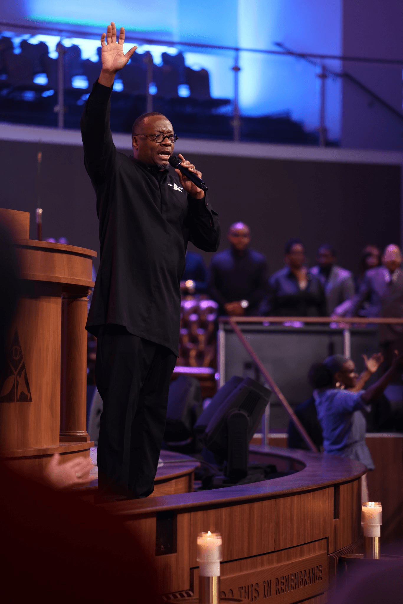 Pastor Marcus D. Cosby preaching at Wheeler Avenue Baptist Church